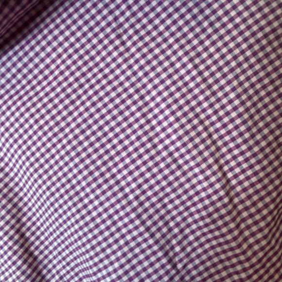 Boss Hugo Boss Pink Blue Purple Mini Check LS Classic Dress Shirt Sz 15.5 34/35 - Picture 8 of 11